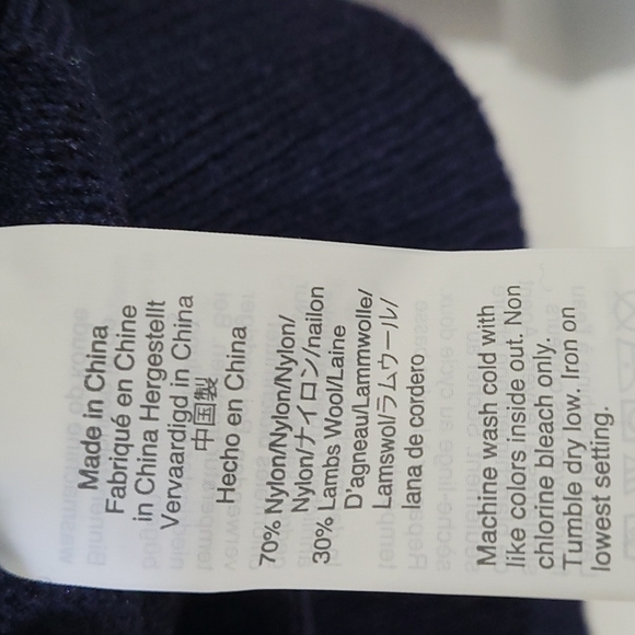 J Crew Navy Blue Lambswool Holiday Reindeer Sweater - Picture 7 of 9